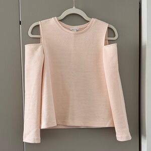 Club Monaco Blush Cold Shoulder Sweatshirt